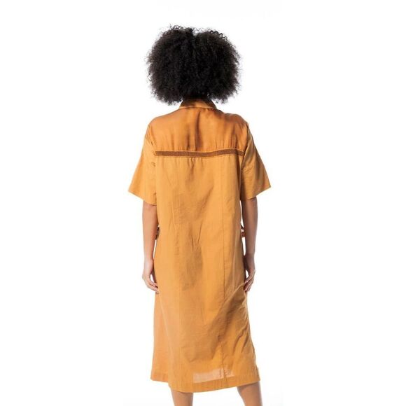 Burning Torch ALEXANDRIA UTILITARIAN DRESS in AMBER NWT Size XS - Picture 6 of 13